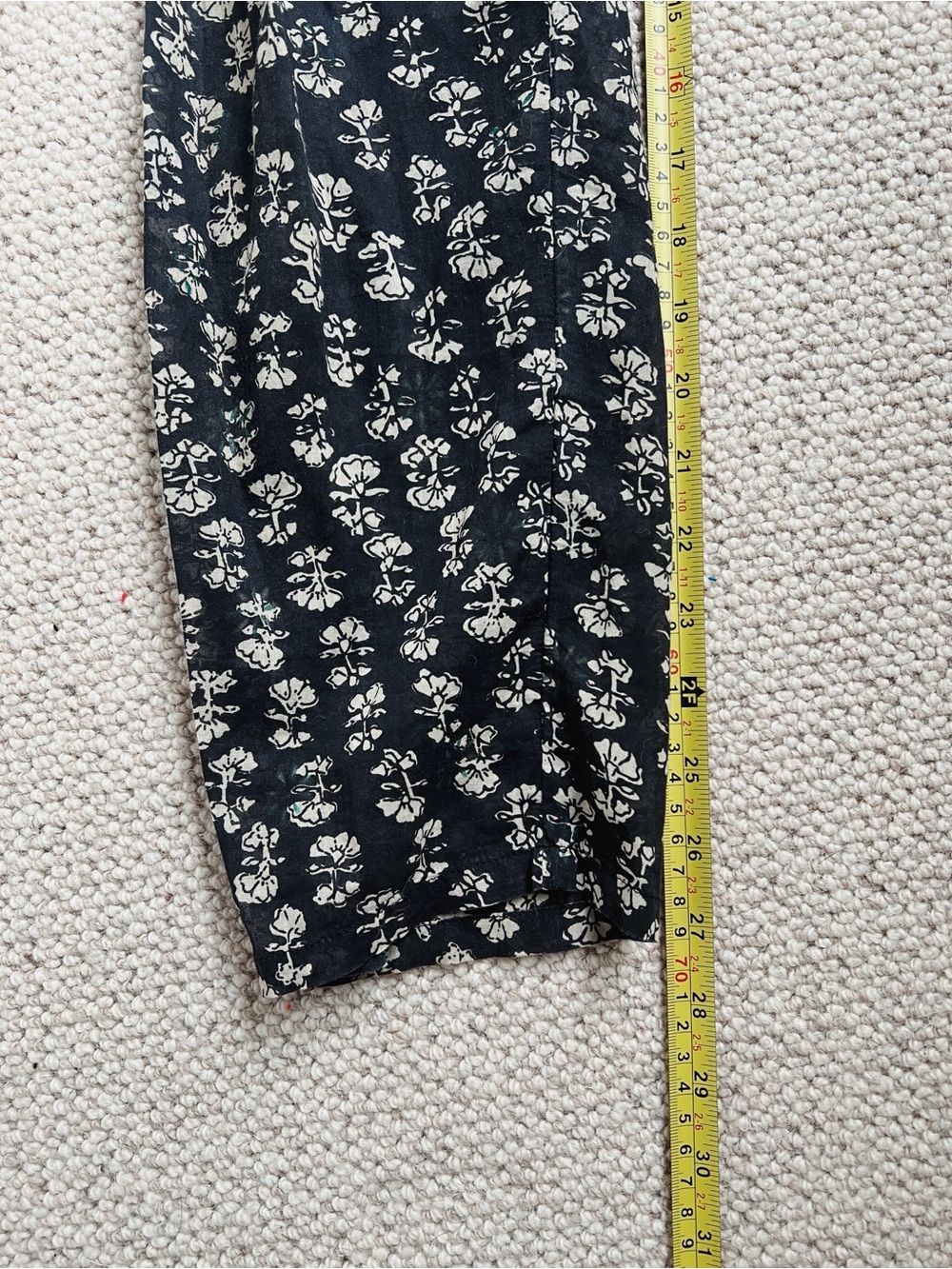 Doen Black Floral Shaanti Block-Print Overalls Jumpsuit | Small - Picture 11 of 15